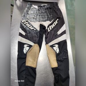 Thor Black and Tan Racing Pants
